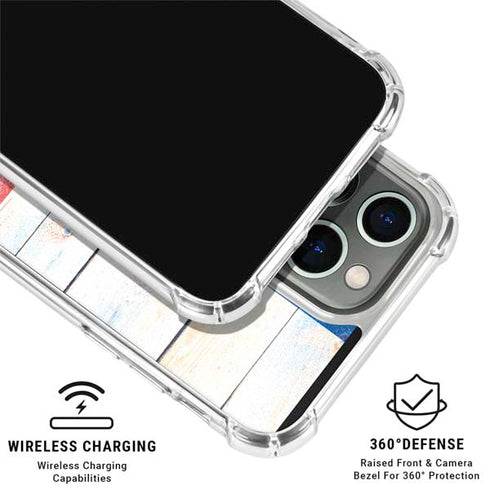 Texas Flag Light Wood iPhone 16 Pro Clear Case